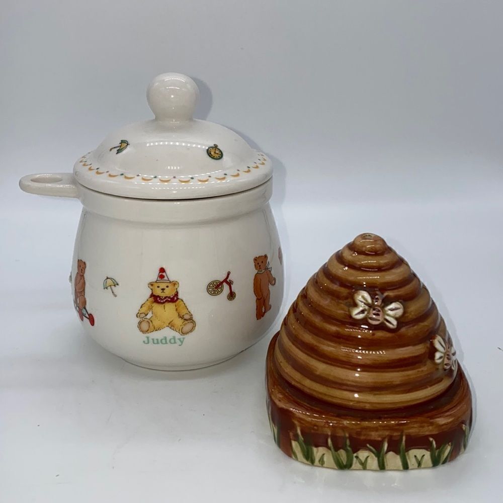 Juddy Honey Pot and Shaker Lot of 2 Collectibles